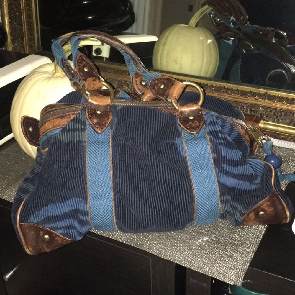 Corduroy blue Marc Jacobs hand bag